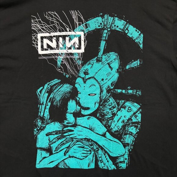Nine Inch Nails With Teeth Tour Rock Band T-Shirt Size Large - Picture 2 of 4